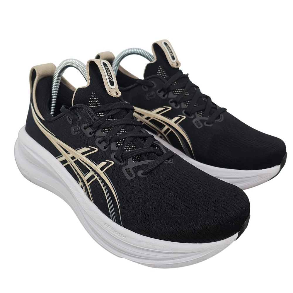 ASICS Gel-Nimbus 25 Mens Running Shoes Black Champagne Gold 1011B544-002